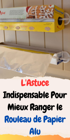 Support Ranger Rouleau Film L'Astuce Indispensable Pour Mieux Ranger le Rouleau de Papier Alu