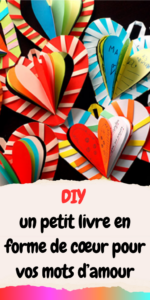 un petit livre en forme de cœur pour vos mots d’amour