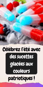 Glace rouge, blanche et bleue