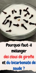 mélanger des clous de girofle et du bicarbonate de soude
