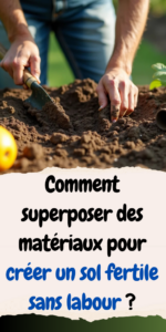 superposer des matériaux pour créer un sol fertile
