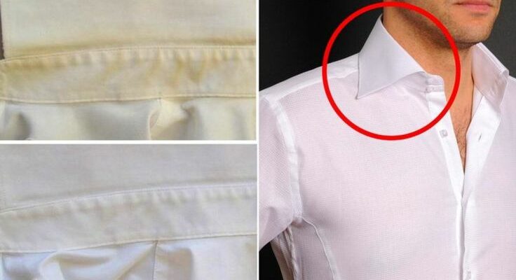 Comment nettoyer le col jaune d'une chemise