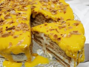 Gâteau aux Biscuits et Glaçage à la Crème