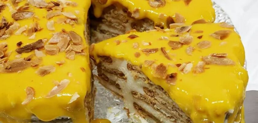 Gâteau aux Biscuits et Glaçage à la Crème