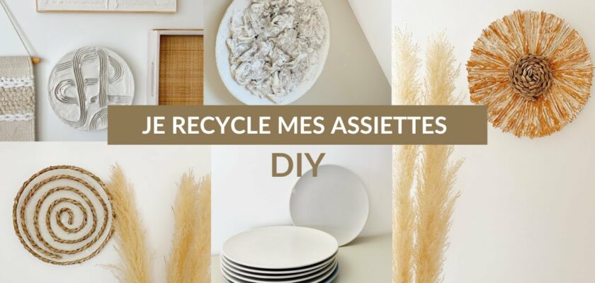 Créer un meuble d’appoint original à partir de vieilles assiettes tutoriel DIY