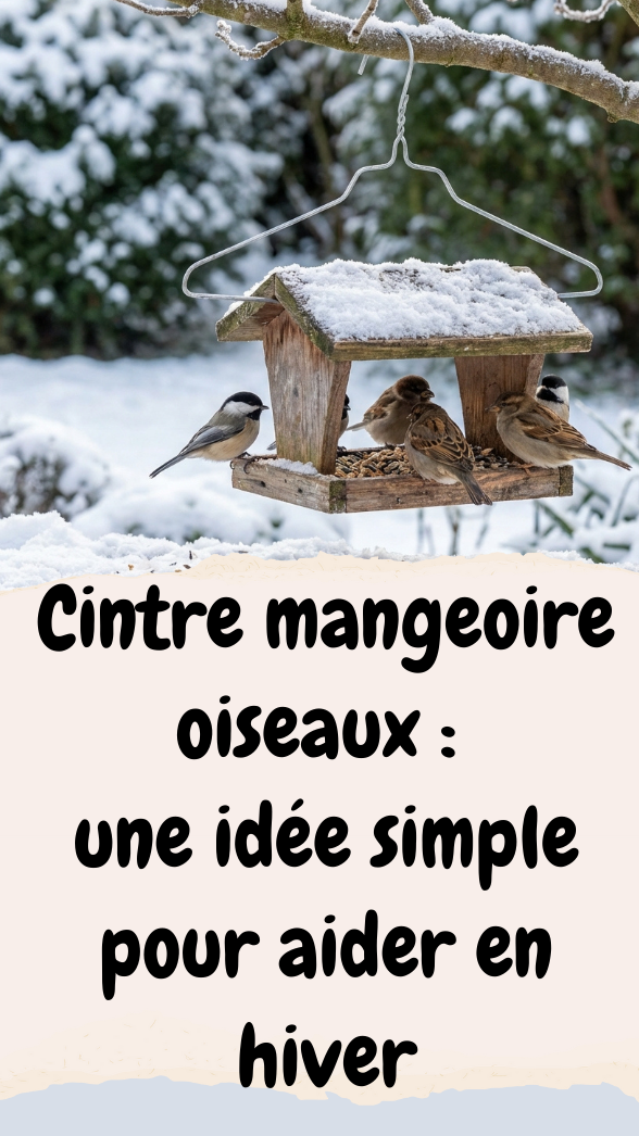 Cintre mangeoire oiseaux une idée simple pour aider en hiver
