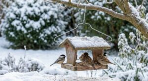 Cintre mangeoire oiseaux  une idée simple pour aider en hiver