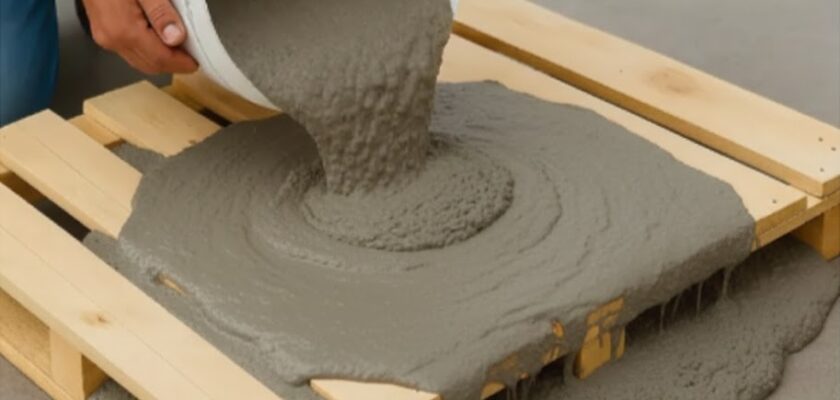 palette en bois renforcé avec le ciment