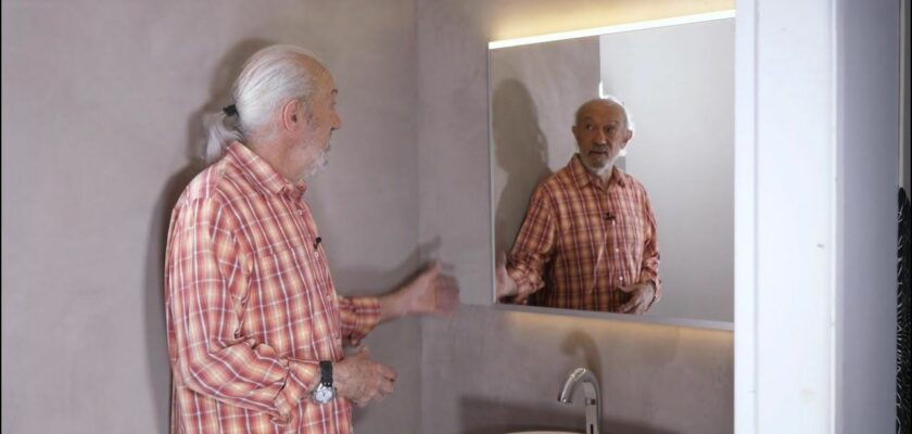 Appliquer du béton ciré sur un mur et un plan lavabo - Tuto bricolage avec Robert