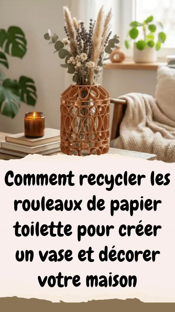 Comment recycler les rouleaux de papier toilette pour créer un vase et décorer votre maison