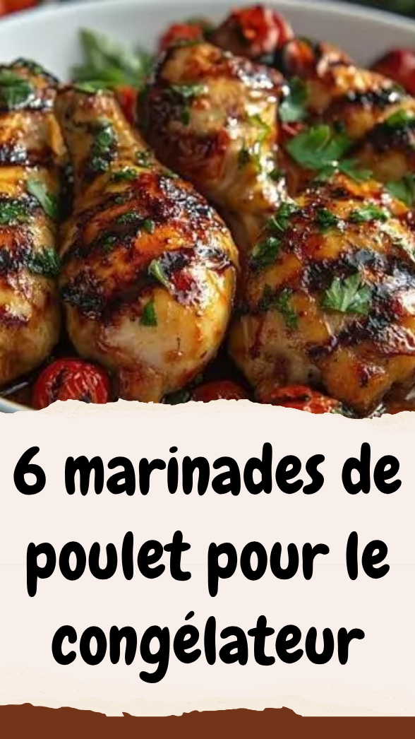 6 marinades de poulet pour le congélateur