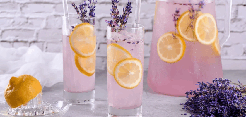 Boisson lavande citron