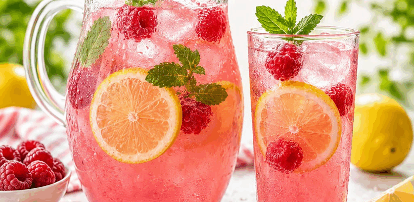 Citronnade citron framboise