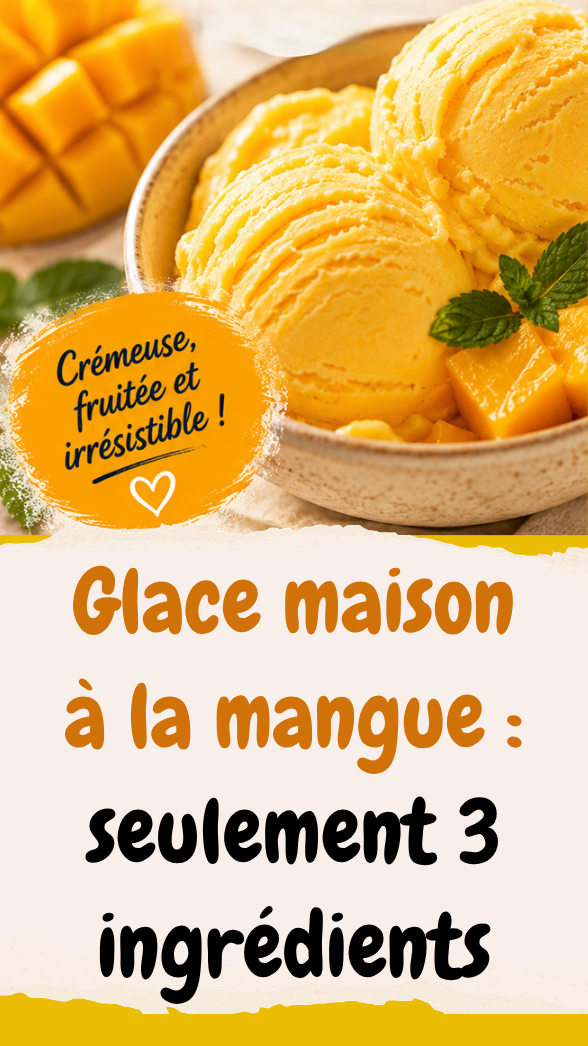 Glace maison à la mangue