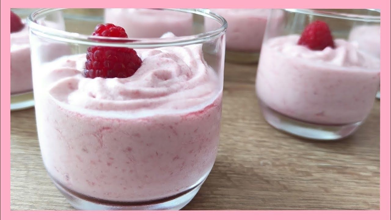 mousse aux framboises au mascarpone