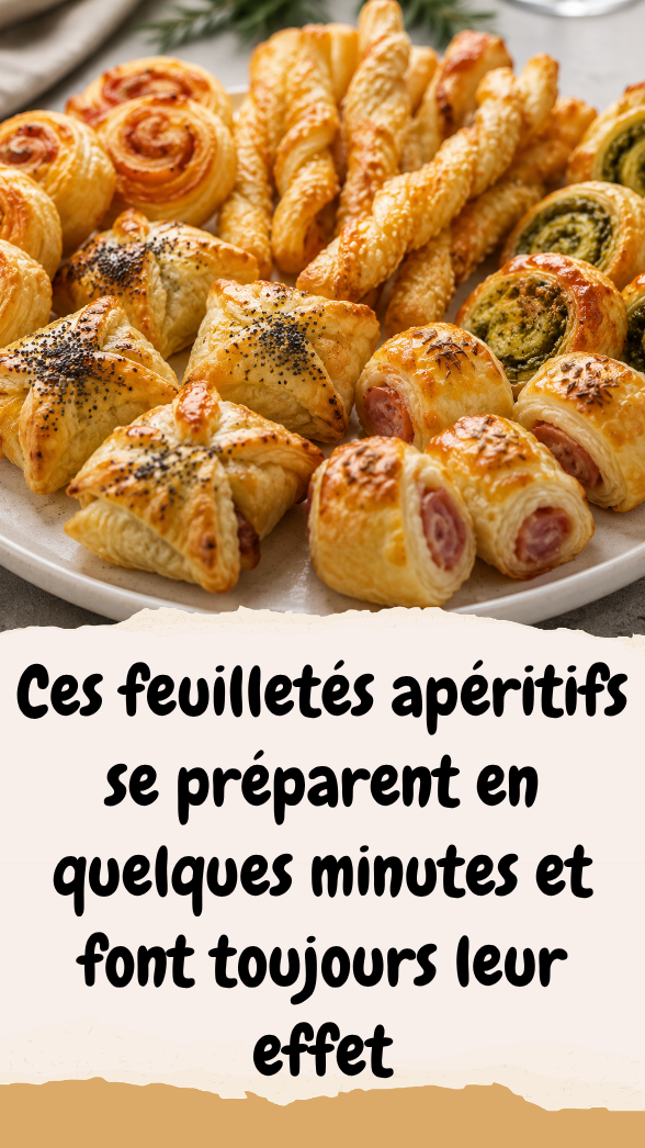 Ces feuilletés apéritifs se préparent en quelques minutes et font toujours leur effet