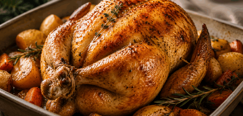 Poulet rôti de fête :