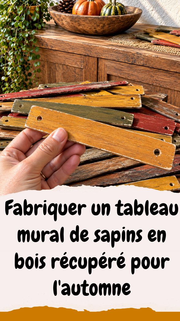 Tableau décoratif de sapins en bois