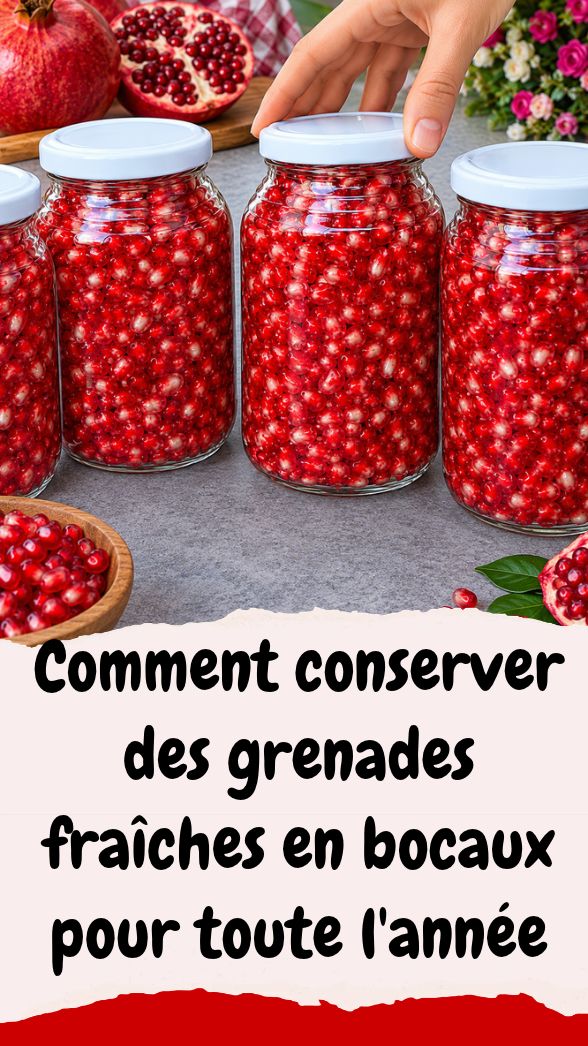 Méthode de conservation des grenades en bocaux stérilisés