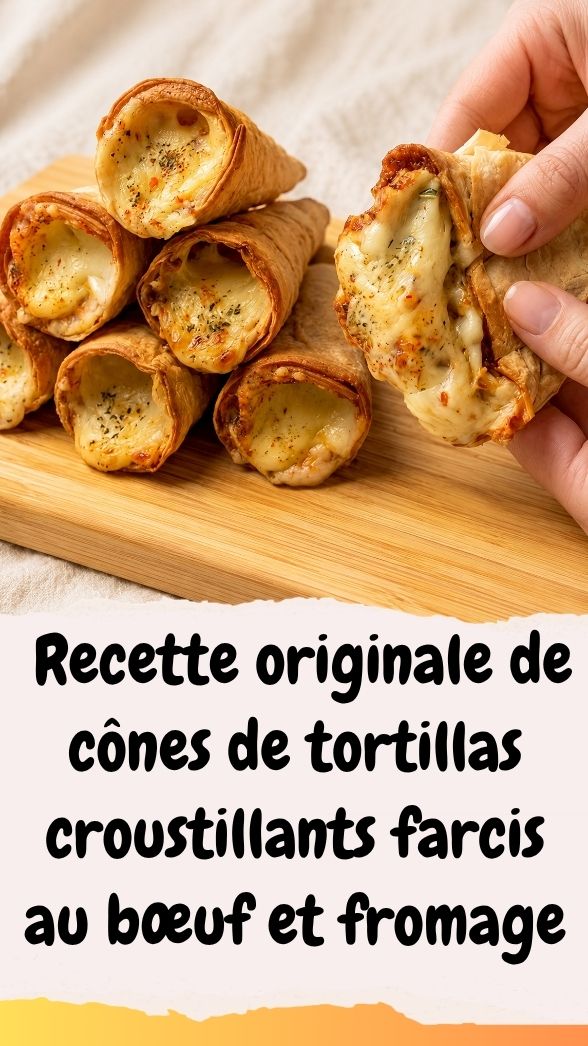 Cônes de tortillas farcis