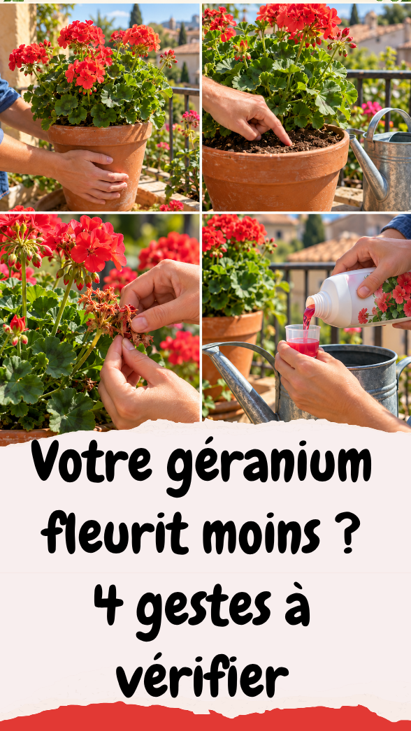 Votre géranium fleurit moins ?