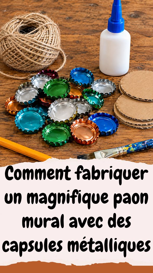 Paon mural capsules métalliques