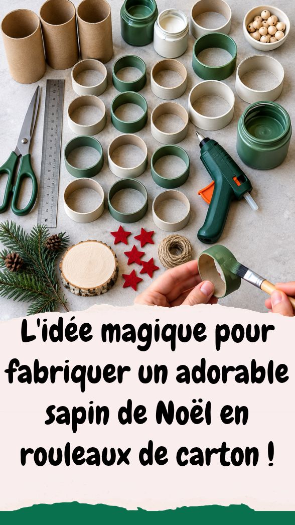 DIY sapin de Noël rouleaux carton