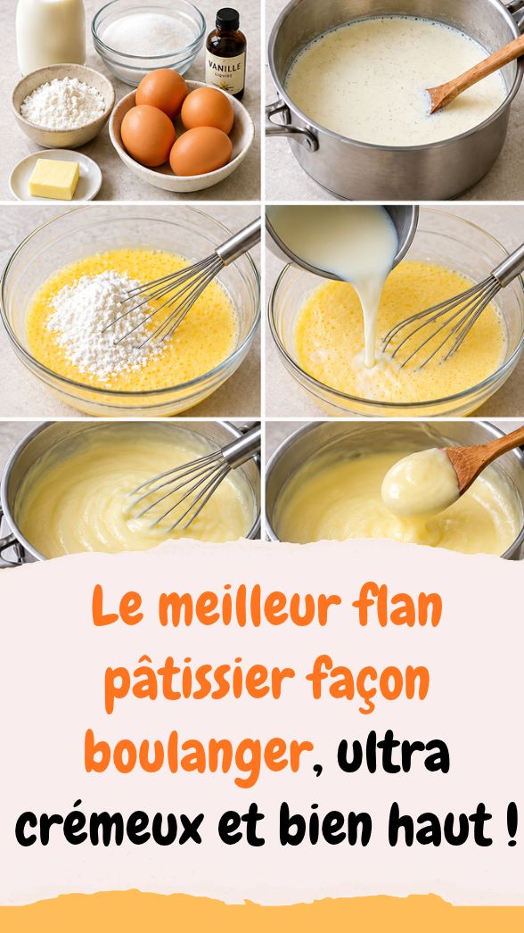 Le meilleur flan pâtissier façon boulanger, ultra crémeux et bien haut !