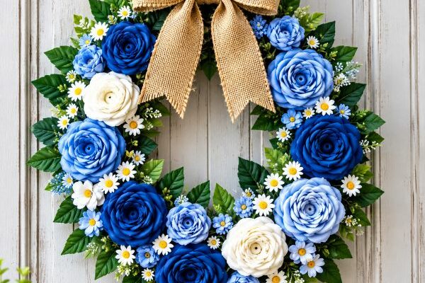 DIY couronne fleurs tissu chemise