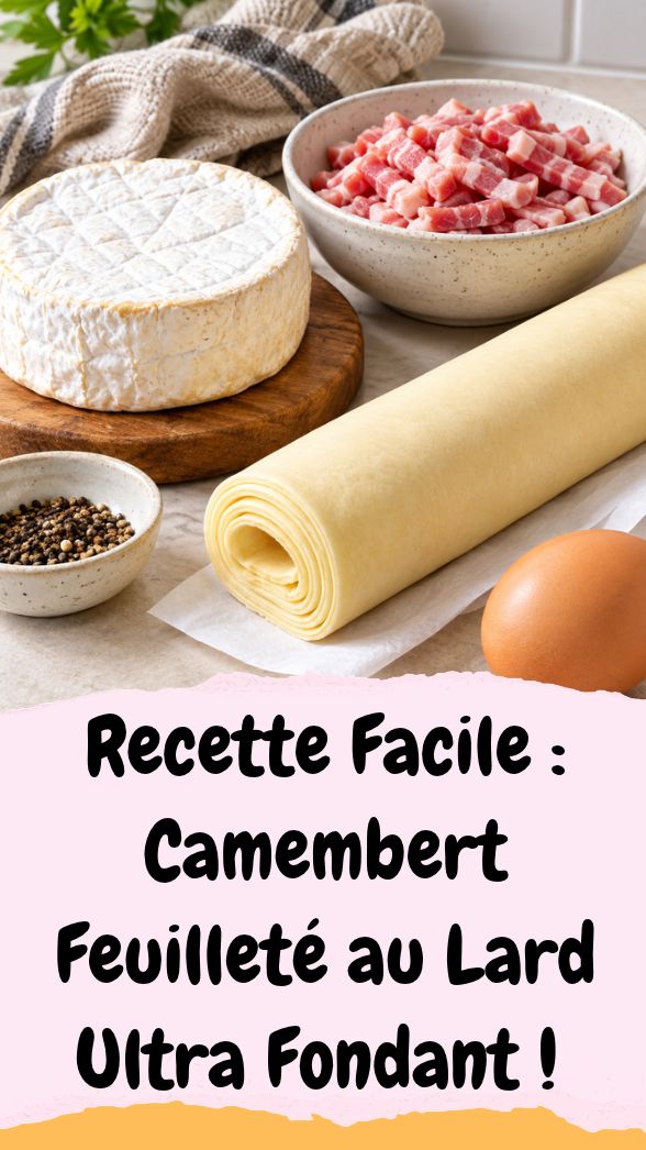Recette Facile : Camembert Feuilleté au Lard Ultra Fondant !