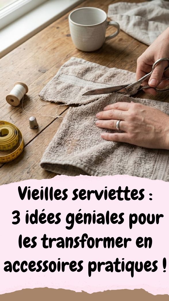 Vieilles serviettes : 3 idées géniales pour les transformer en accessoires pratiques !