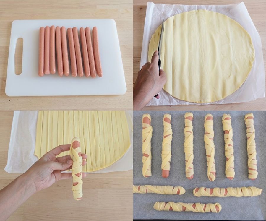 Knacks momies : des saucisses feuilletées pour Halloween