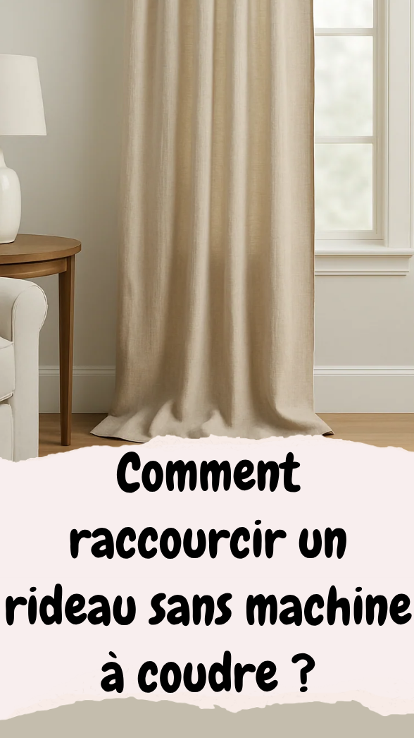 Comment raccourcir un rideau sans machine à coudre 