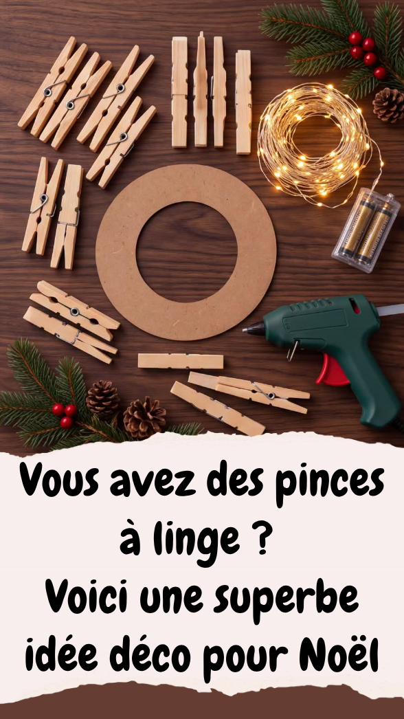 Décorations de Noël avec des pinces à linge