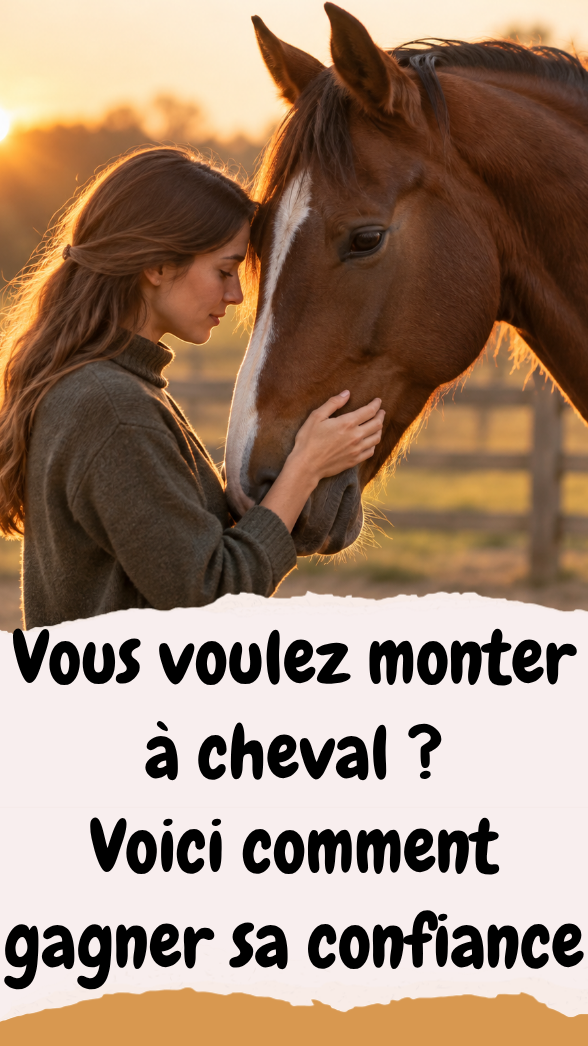 Vous voulez monter à cheval Voici comment gagner sa confiance