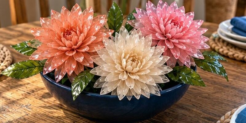Dahlias En Bouteille Plastique : Tuto Déco Recyclage Facile