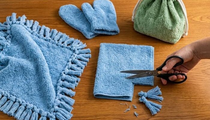Fabriquer 3 accessoires pratiques avec de vieilles serviettes