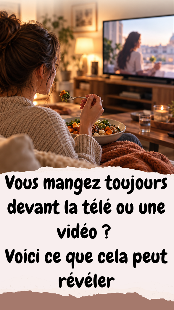 Vous mangez toujours devant la télé ou une vidéo